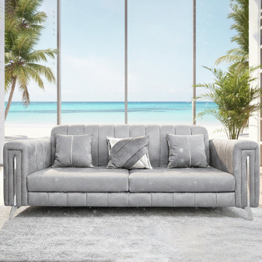 Contemporary Sofa 2 Seater - Silver